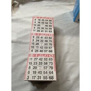 American Games 3 On Pink Bingo Cards 32 Pads Of 25 Sheets Each New